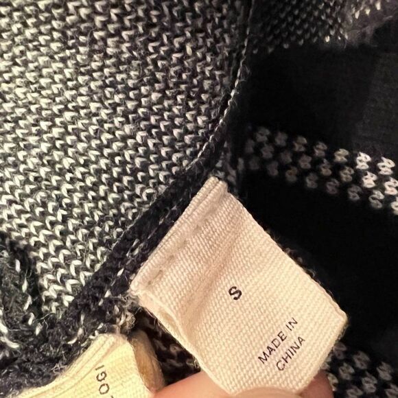 Anthropologie Black and Gray Striped Blouse - Picture 12 of 16